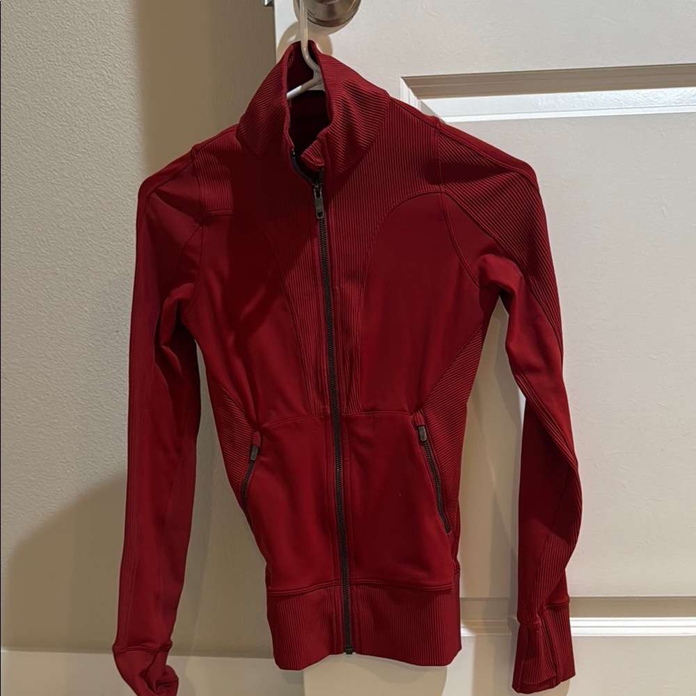 Lululemon maroon zip up jacket - size 0 or xs